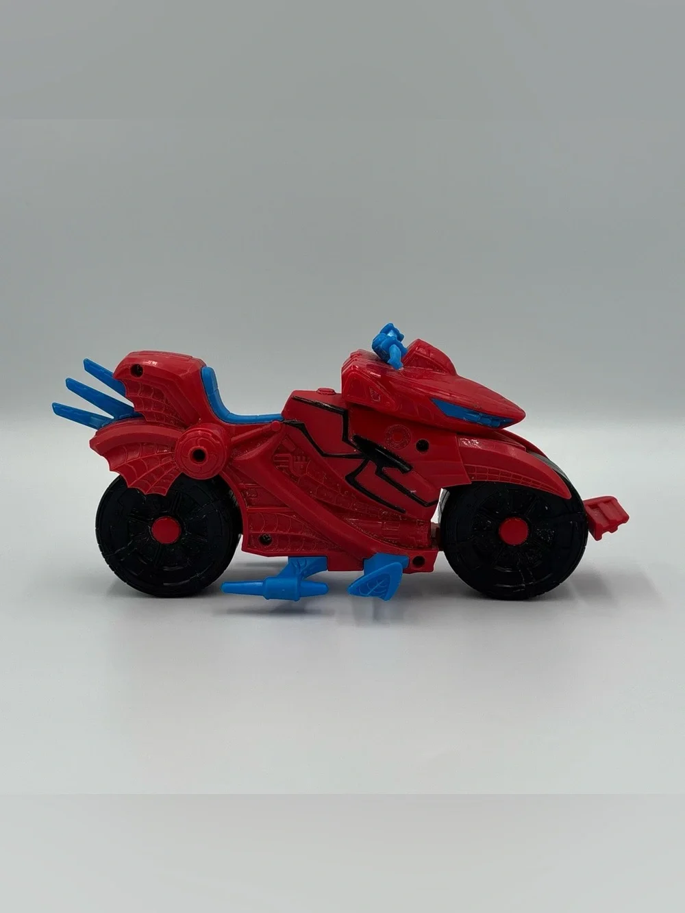 RARE Spider-Man Figure Toy Lot- Hasbro Spiderman Motorcycle + Reveal Spidey